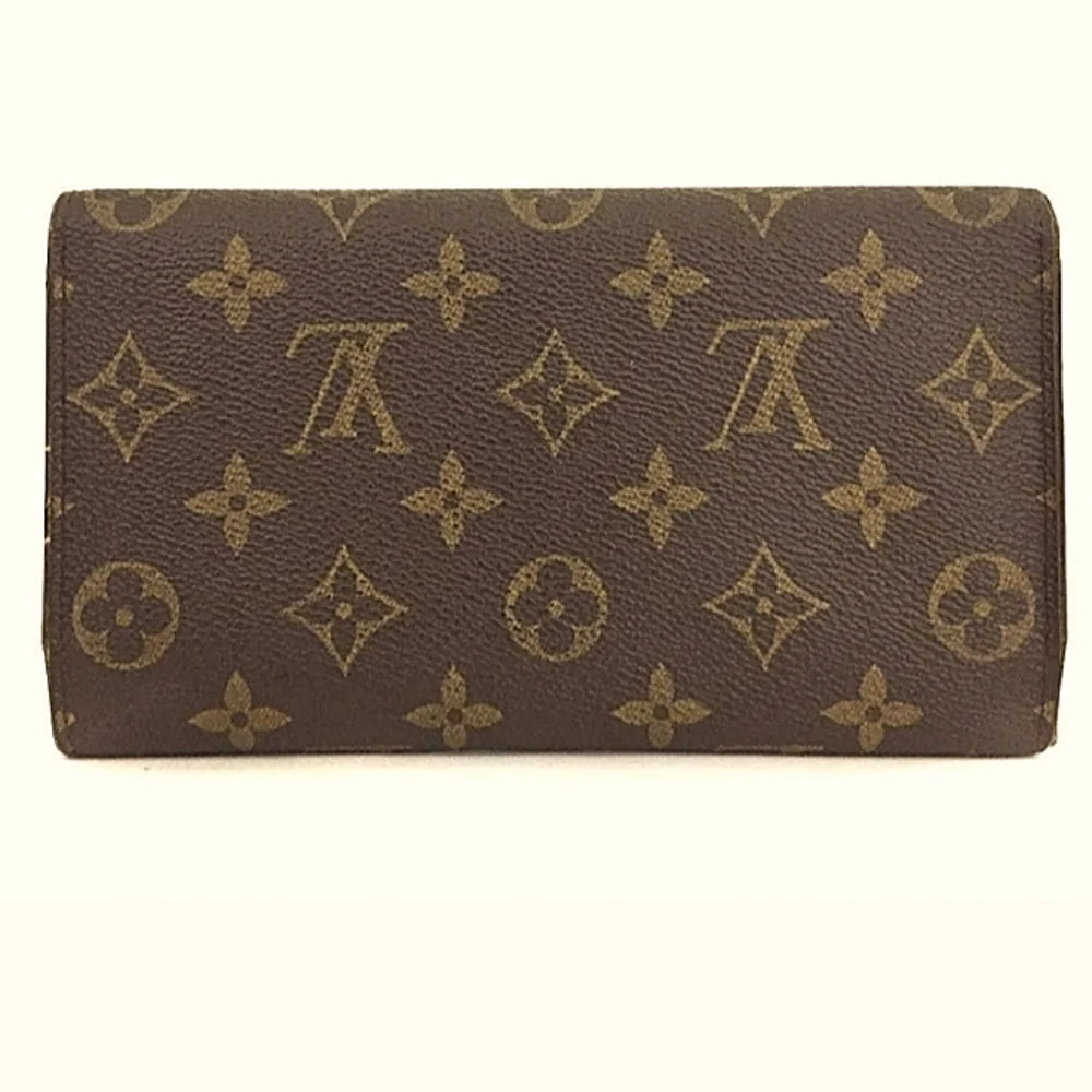 LOUIS VUITTON LEATHER LONG WALLET PORTE TRESOR INTERNATIONAL TRIFOLD GUC - Picture 2 of 9